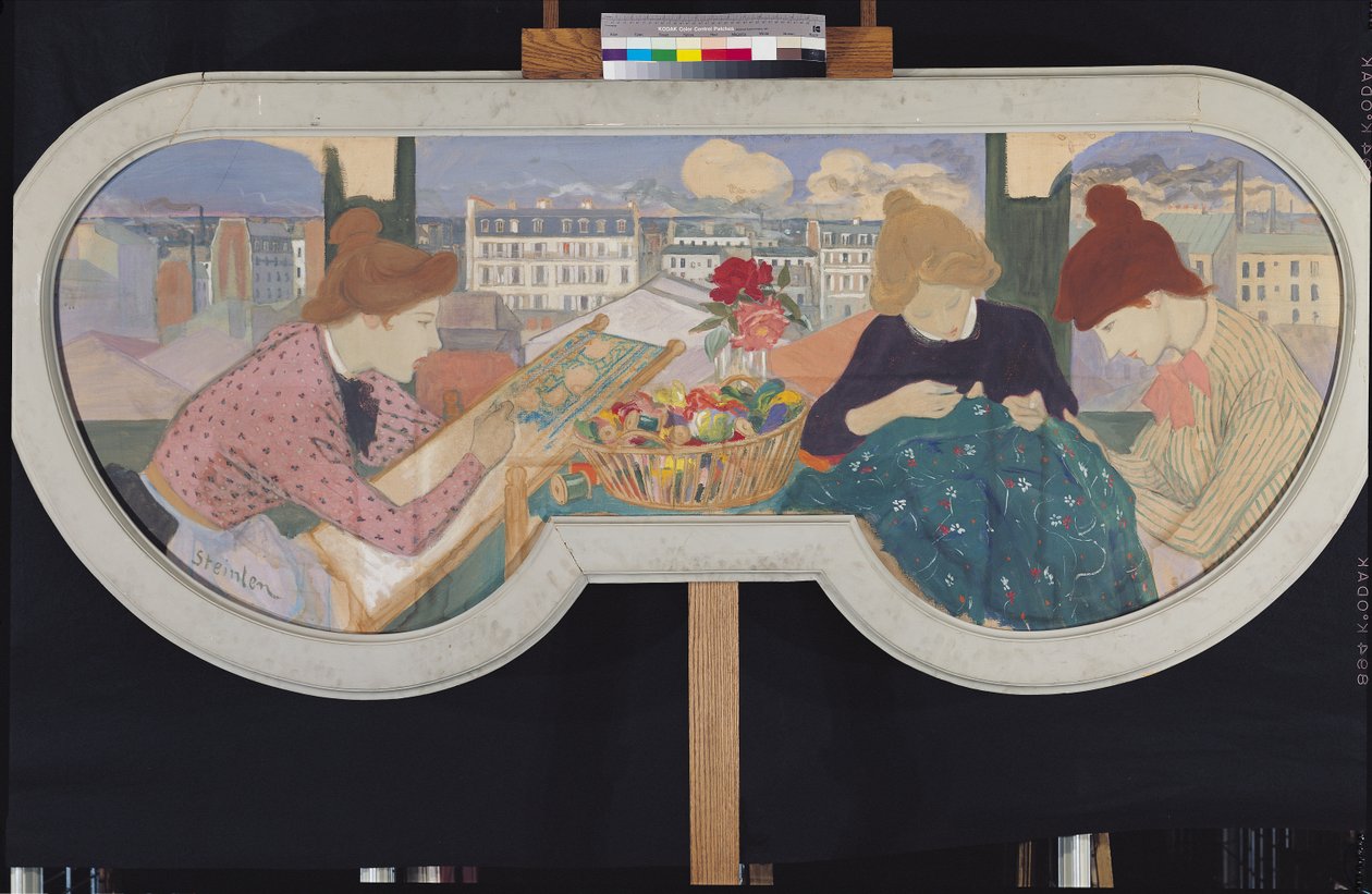 Drie Vrouwen aan het Werk door Théophile Alexandre Steinlen