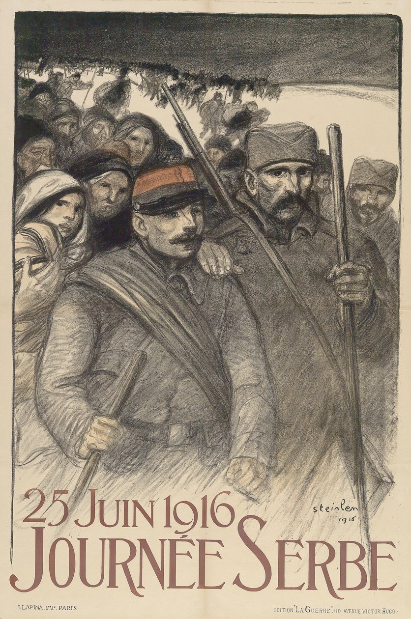 Journée Serbe door Théophile Alexandre Steinlen