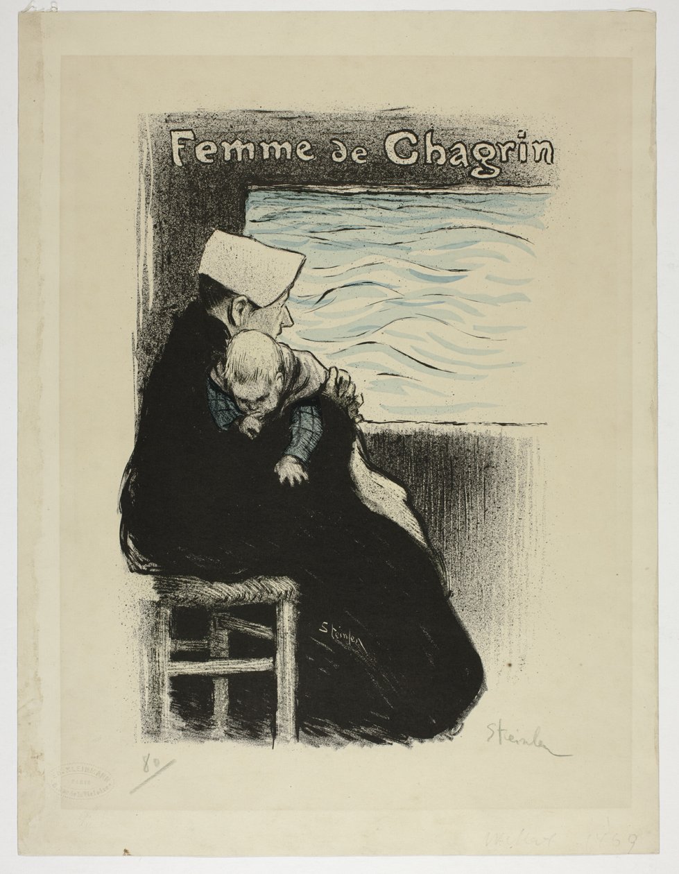 Vrouw van verdriet door Théophile Alexandre Pierre Steinlen