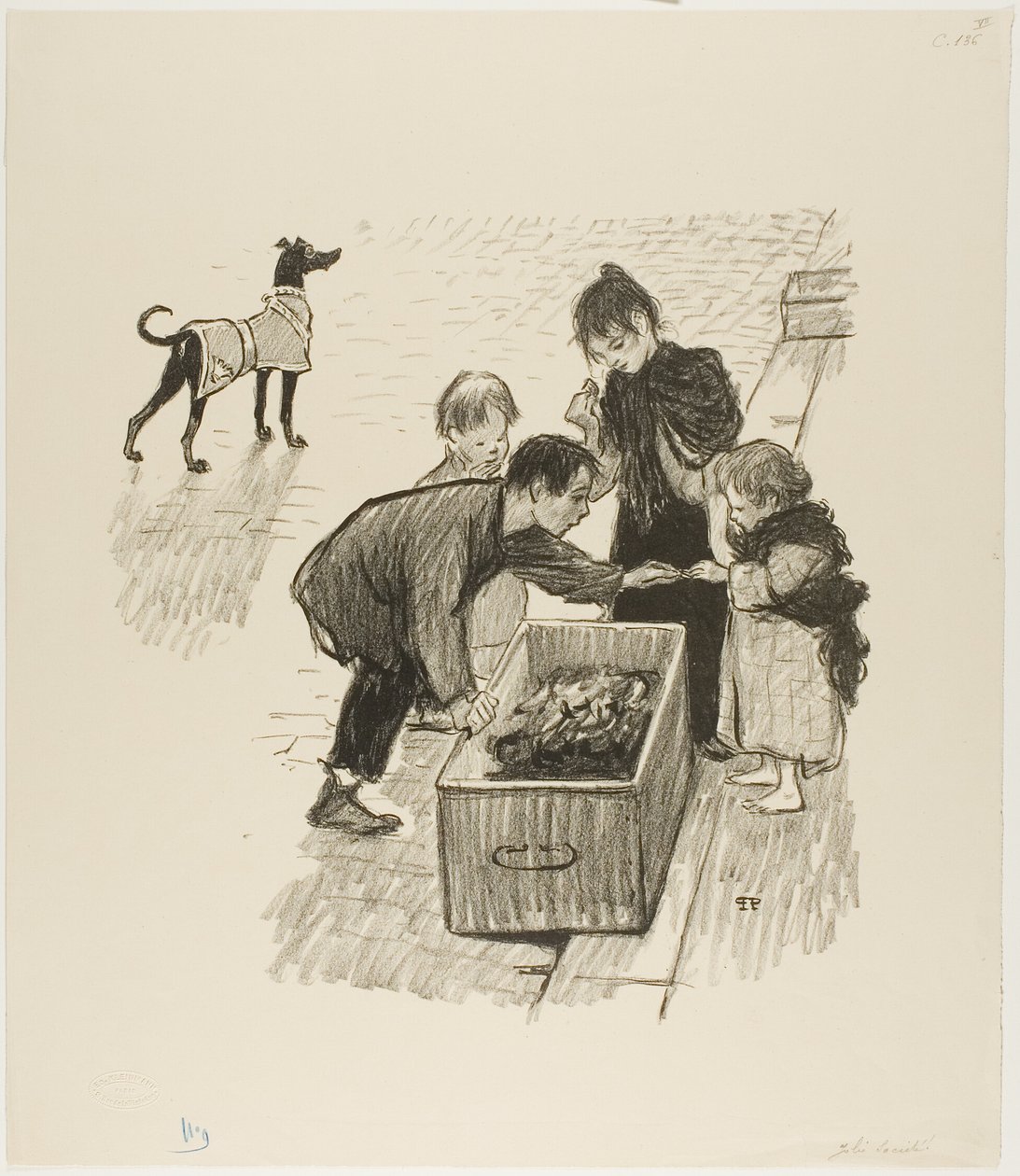 High society! door Théophile Alexandre Pierre Steinlen