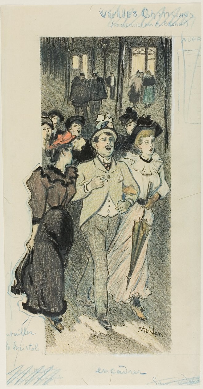 Oude liederen door Théophile Alexandre Pierre Steinlen