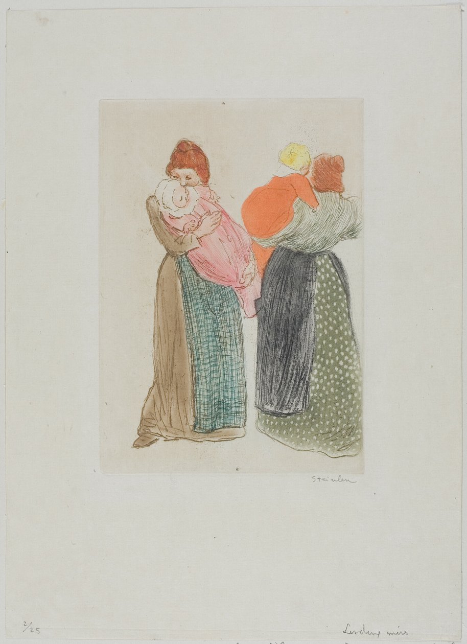 Twee moeders door Théophile Alexandre Pierre Steinlen
