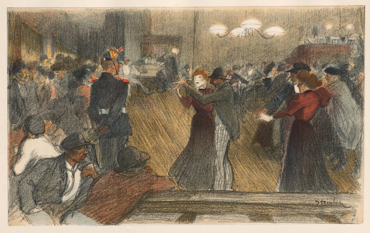 Bal de Barrière, 1898 door Théophile Alexandre Steinlen