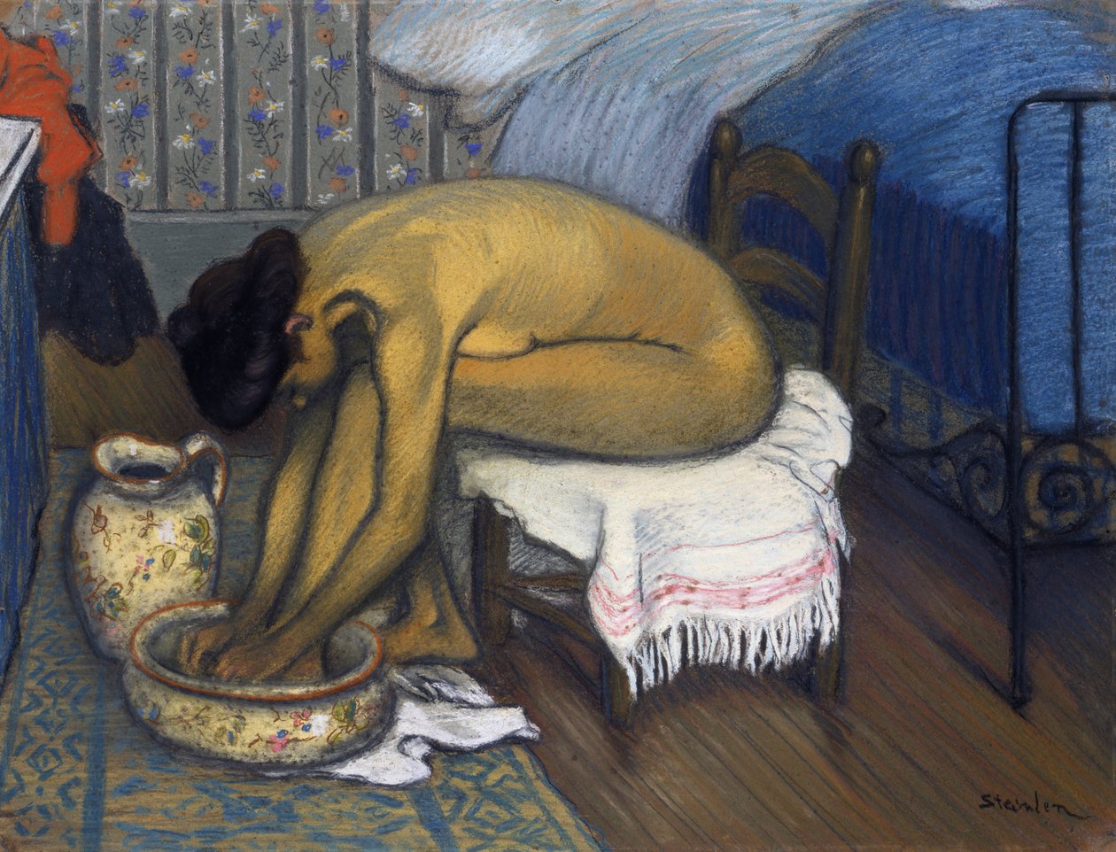 Le bain, 1902 door Théophile Alexandre Steinlen