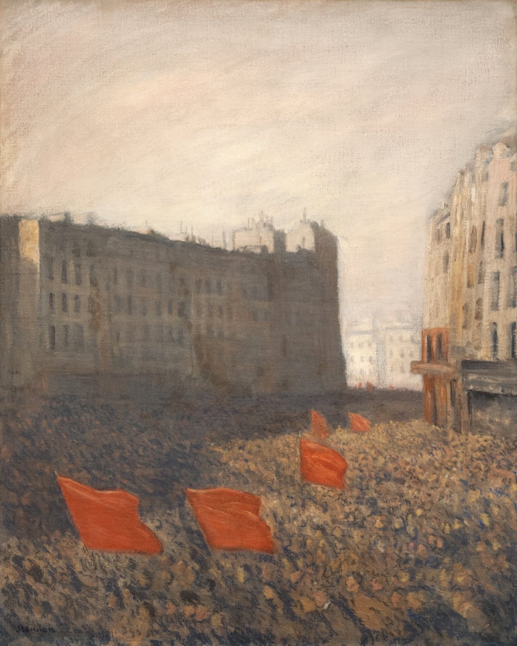 Populaire manifestatie door Théophile Alexandre Steinlen