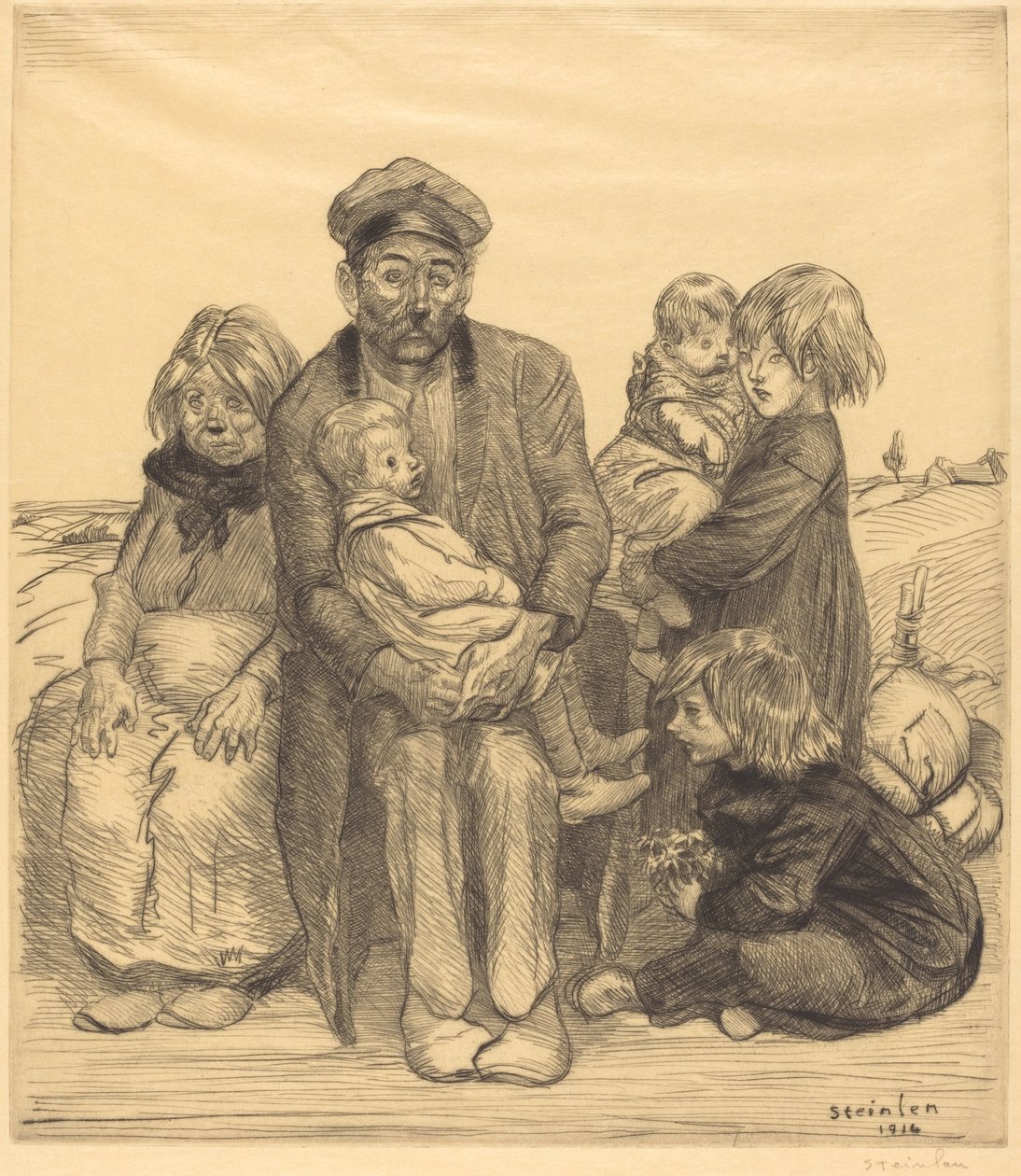 Arme mensen door Théophile Alexandre Steinlen