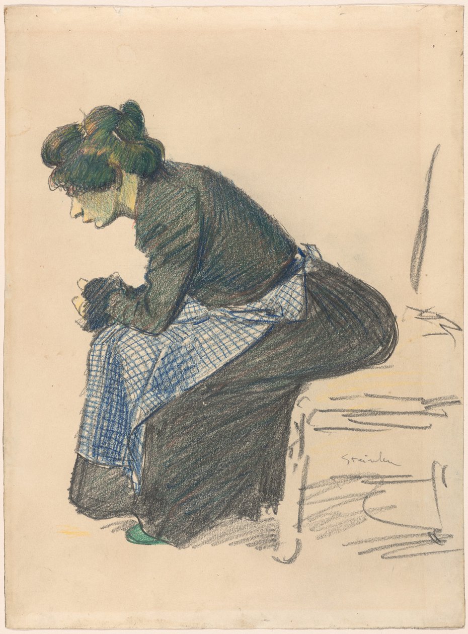 Studie van een vrouw door Théophile Alexandre Steinlen