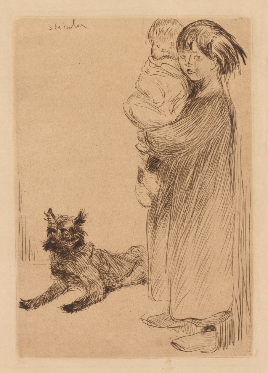 De grote zus (La Grande Soeur) door Théophile Alexandre Steinlen