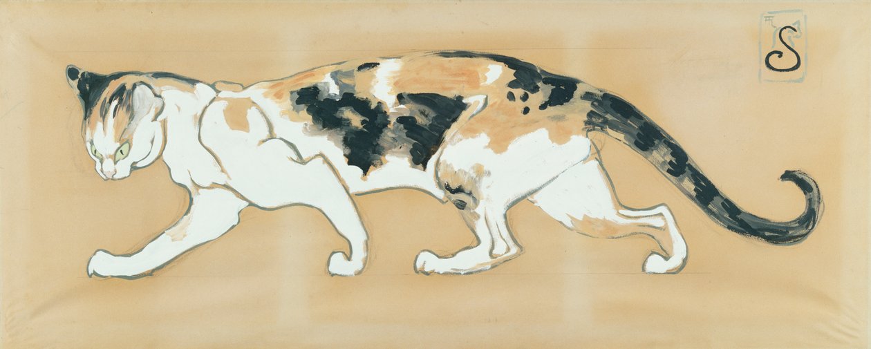 De kat door Théophile Alexandre Steinlen