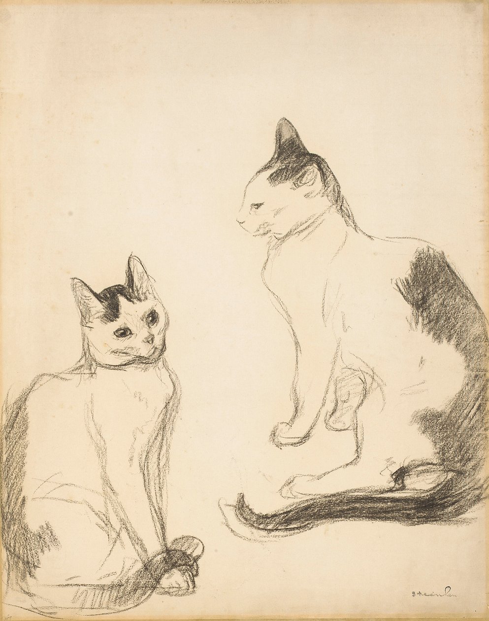 De twee katten door Théophile Alexandre Steinlen