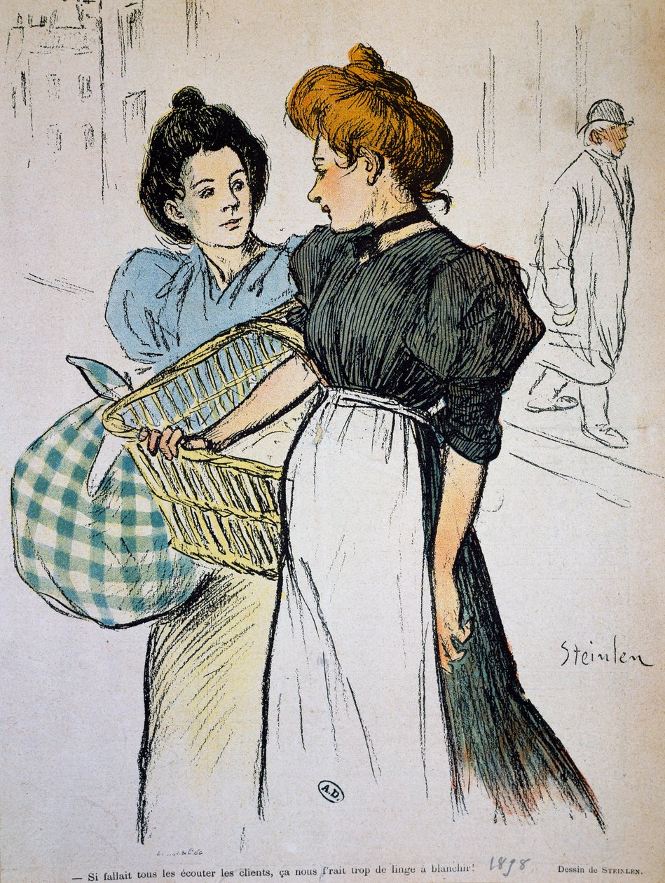 De wasvrouwen door Théophile Alexandre Steinlen