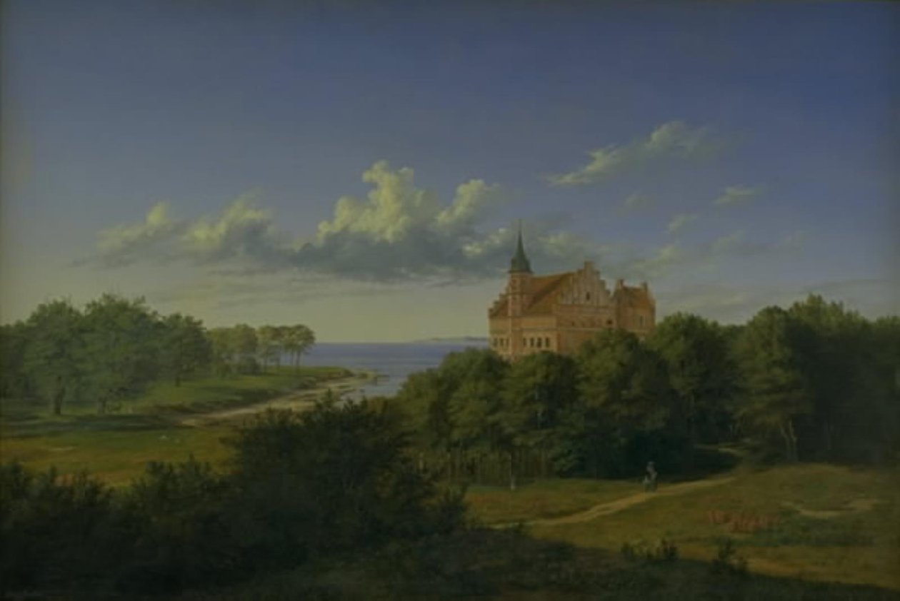 Een landschap met een landhuis. Compositie door Thorald Læssøe