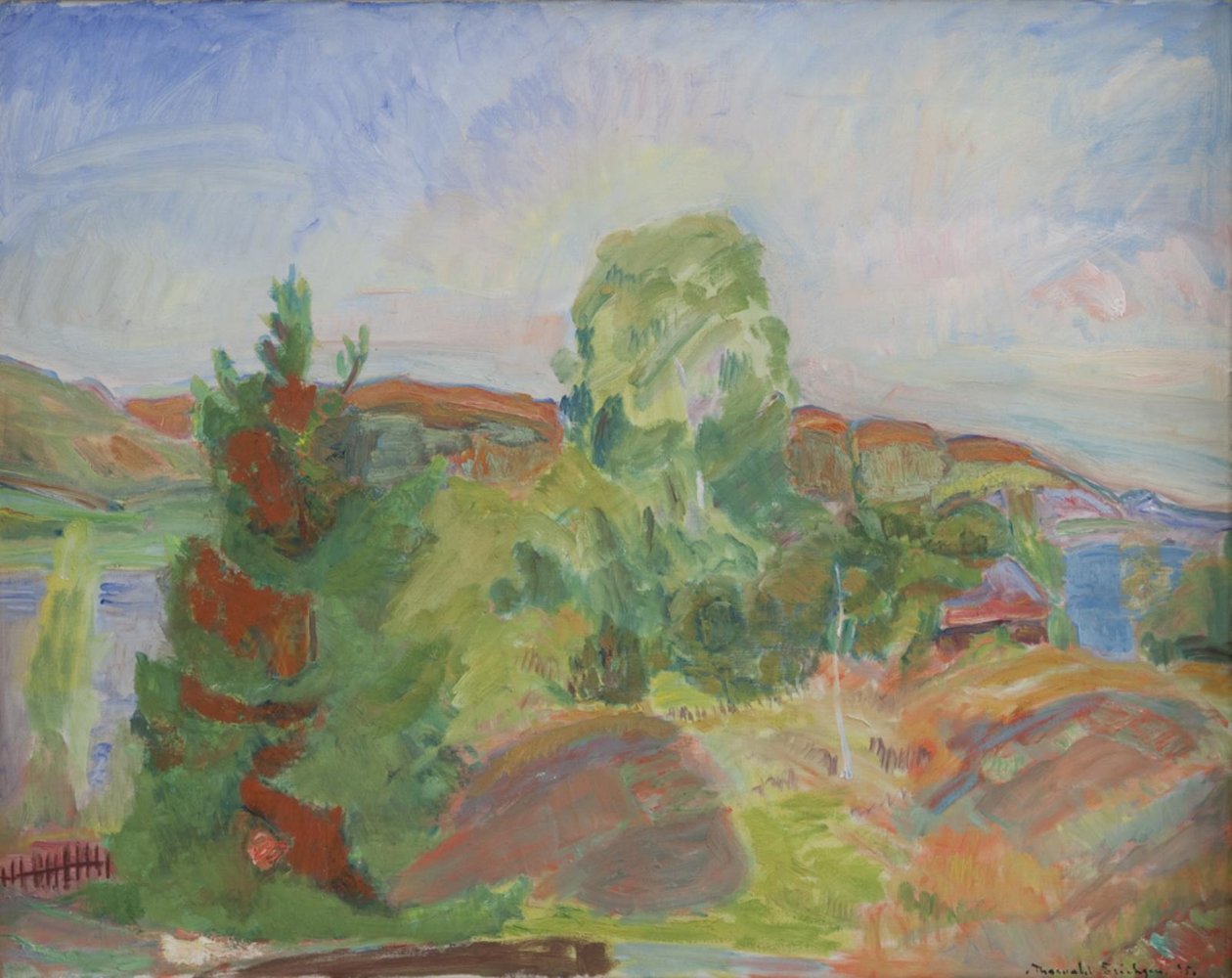 Midzomer. Landschap door Thorvald Erichsen