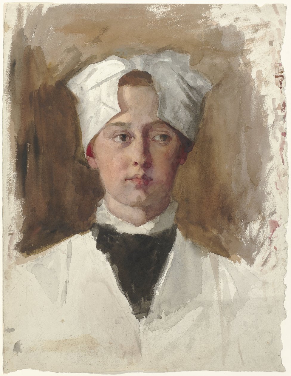 Portret van een weesmeisje door Thérèse Schwartze