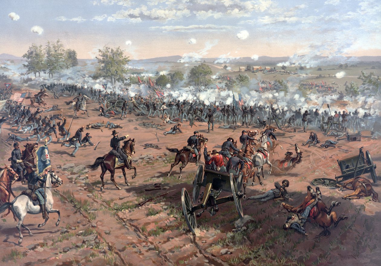 Slag bij Gettysburg door Thure de Thulstrup