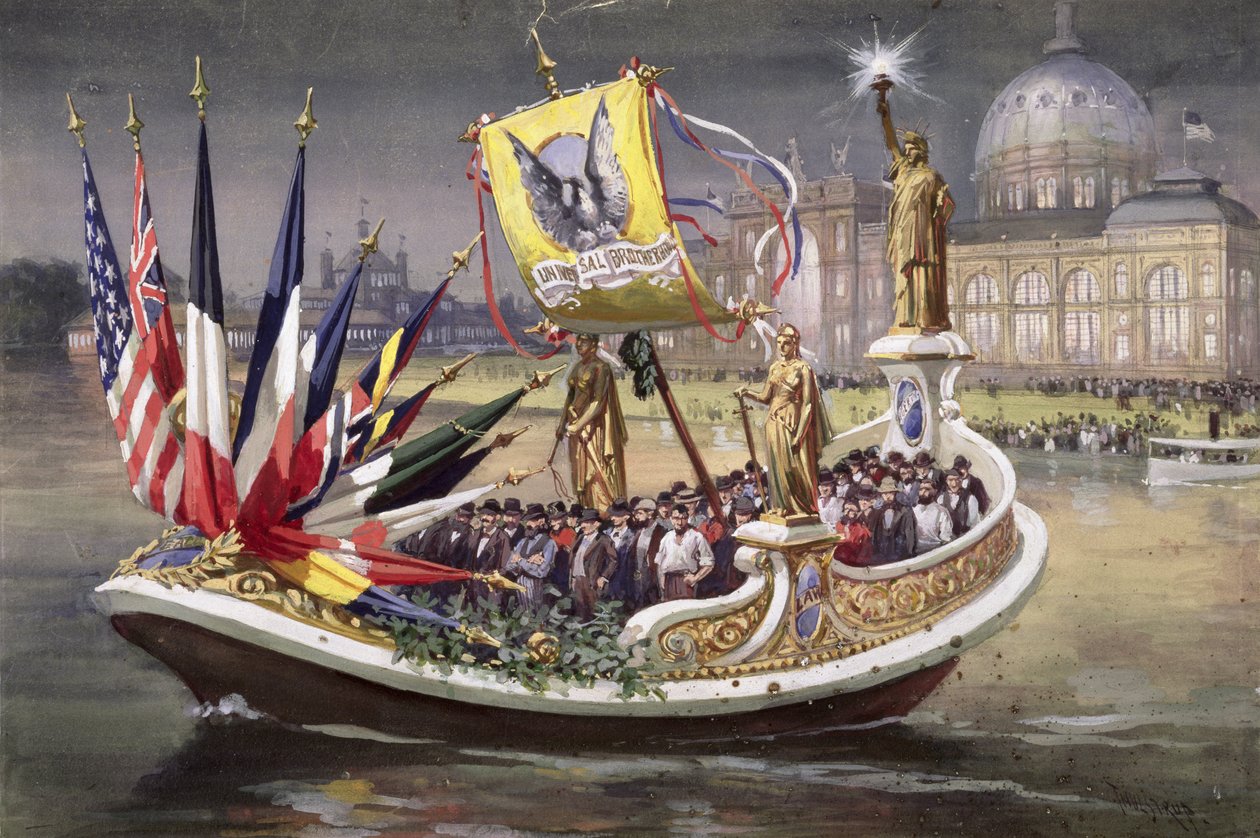 De Universele Broederschapsboot op de Wereldtentoonstelling, Chicago, 1893 door Thure de Thulstrup