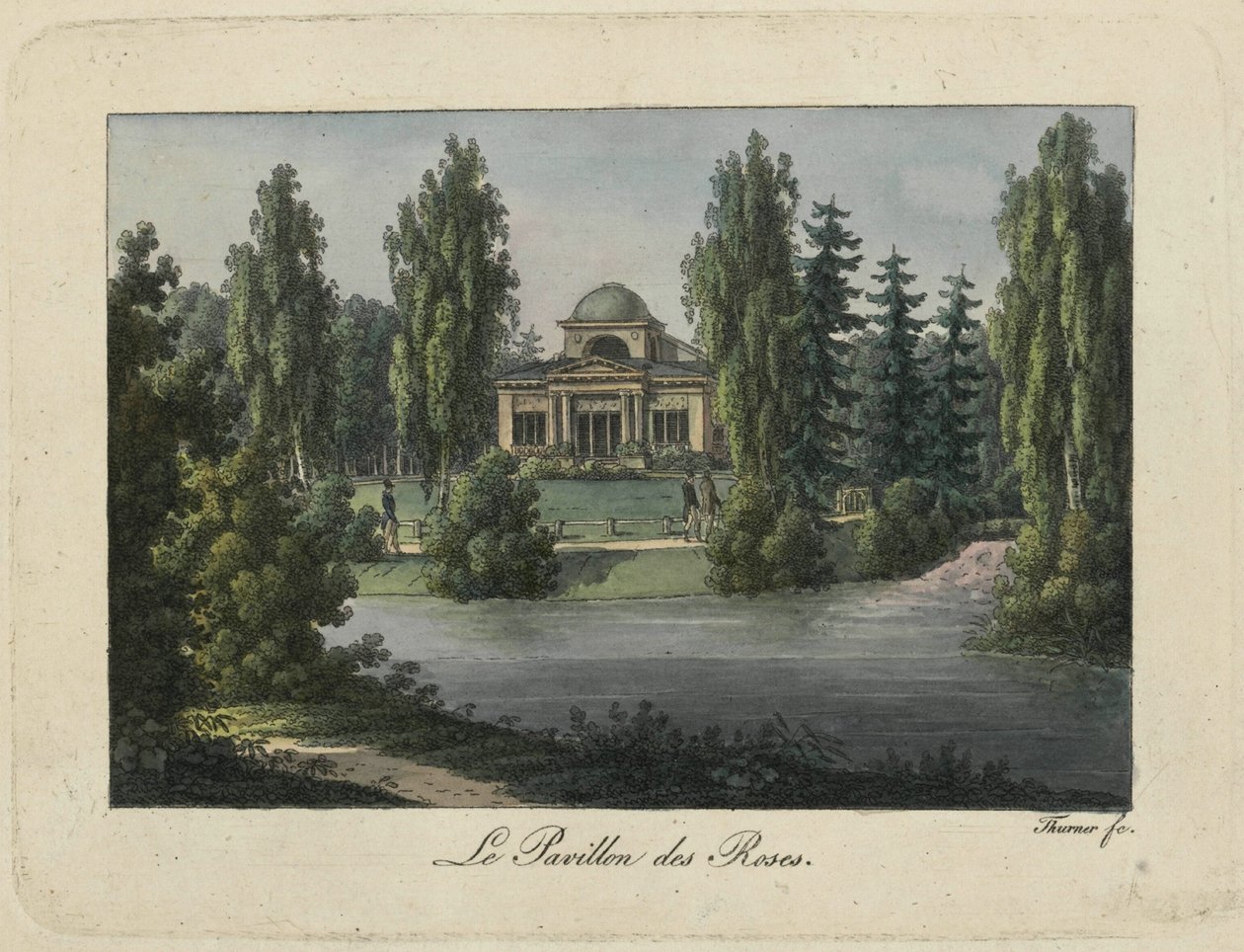 Het Rozenpaviljoen in Pavlovsk Park, 1810s door Thurner