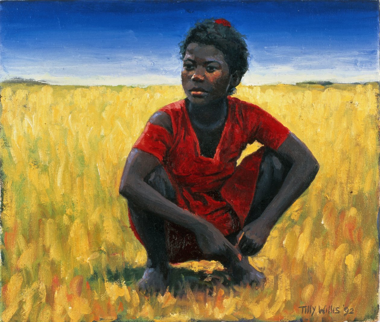 Meisje in Rood, 1992 door Tilly Willis
