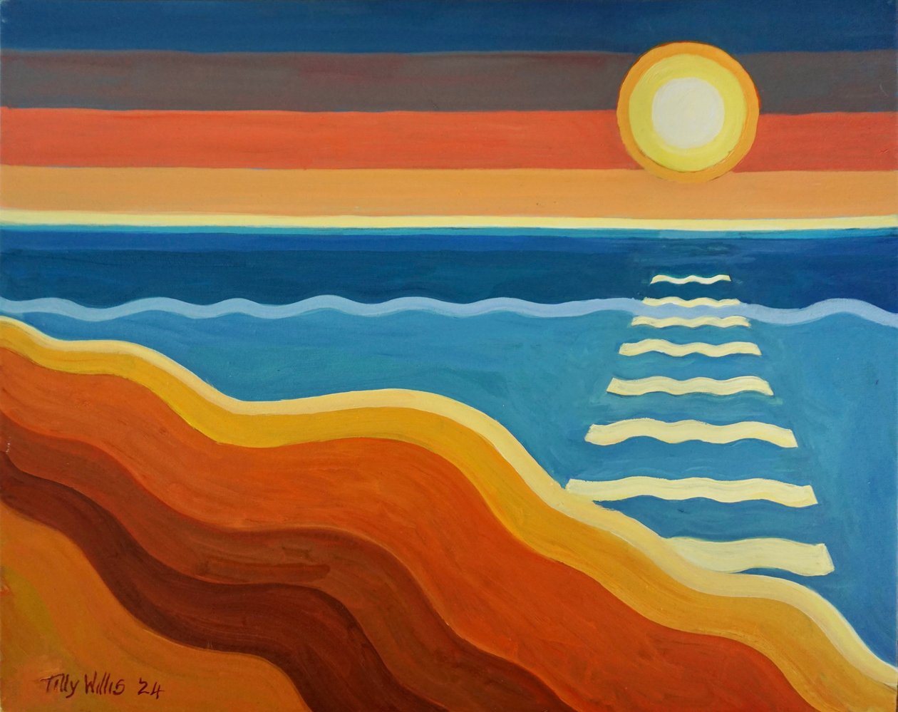 Oceaan zonsondergang, 2024 door Tilly Willis