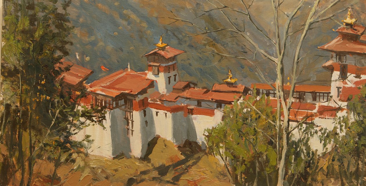 Trongsa Dzong door Tim Scott Bolton
