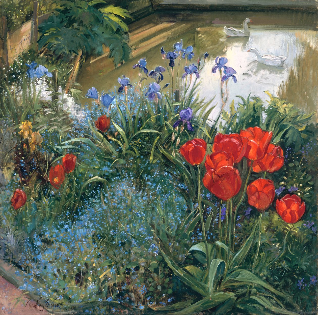 Rode tulpen en ganzen door Timothy Easton