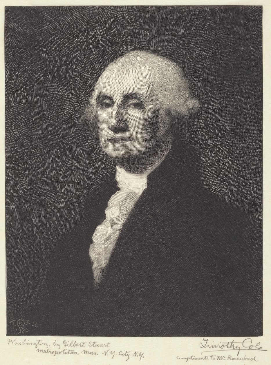 Washington door Timothy Cole after Gilbert Stuart