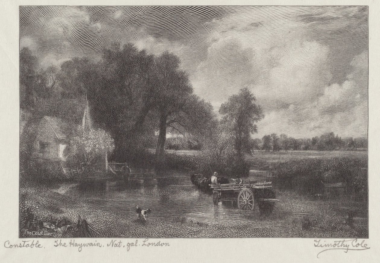 De Hooikar door Timothy Cole after John Constable