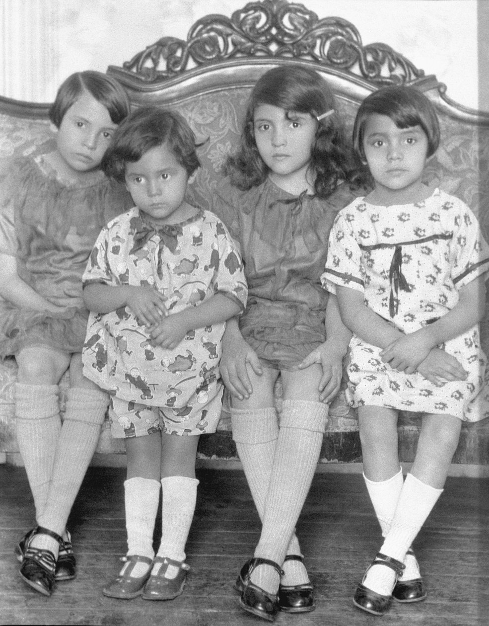 Vier Meisjes, Mexico-Stad, ca. 1926 door Tina Modotti