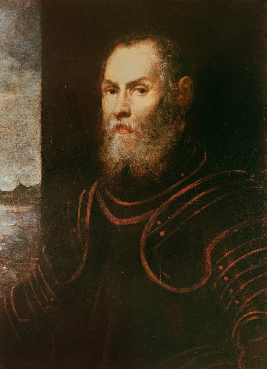 Portret van een Admiraal door Tintoretto