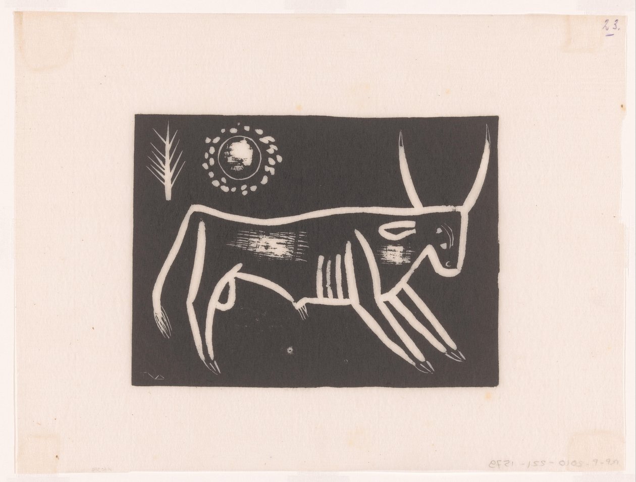 Stier door Tinus van Doorn (signed by artist)