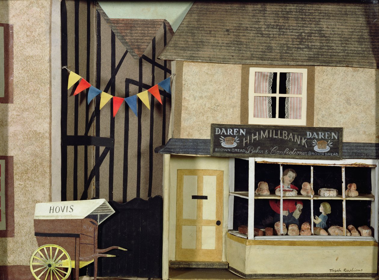 Daren, Bakkerij (collage) door Tirzah Ravilious