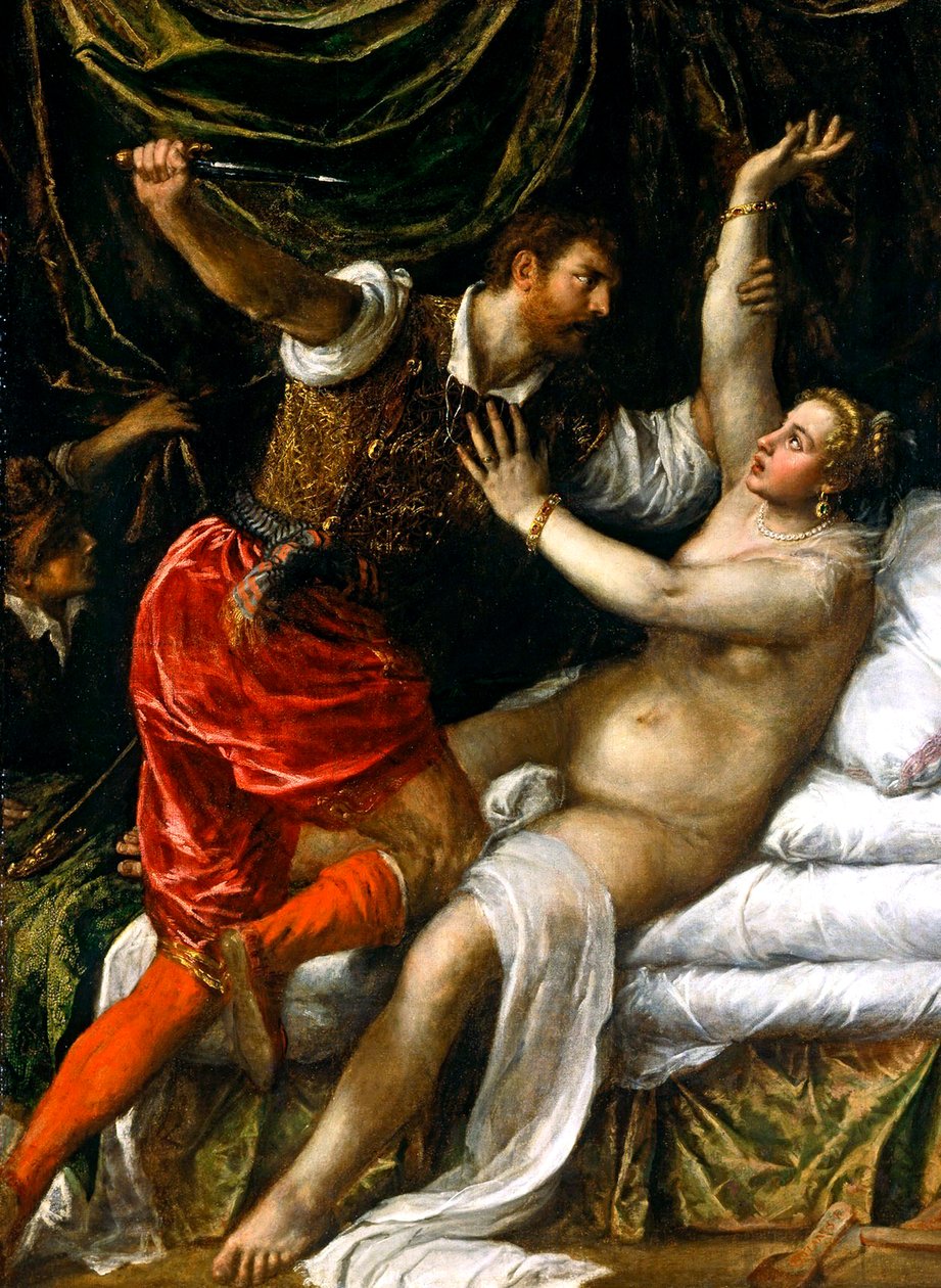 Tarquinius en Lucretia door Tiziano Vecelli