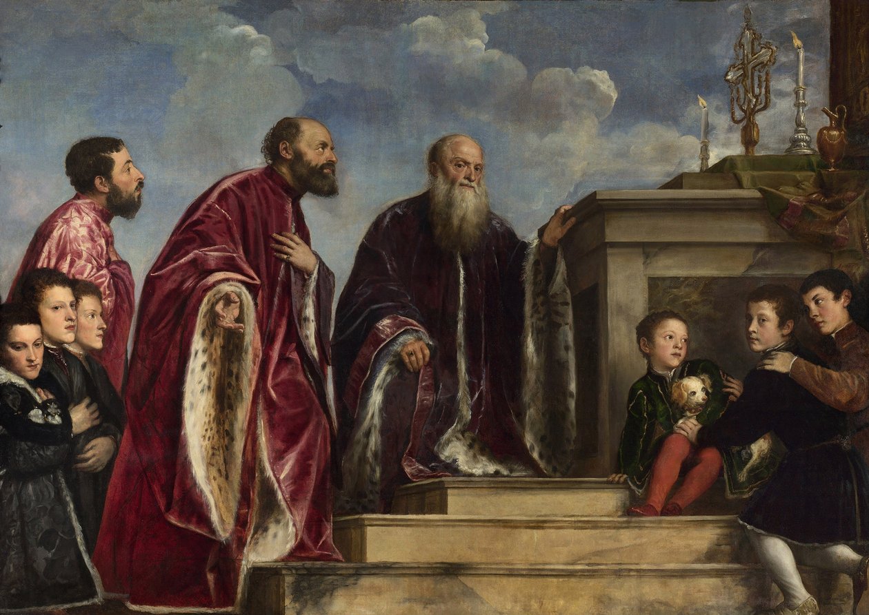 De familie Vendramin, 1543-47 door Tiziano Vecelli