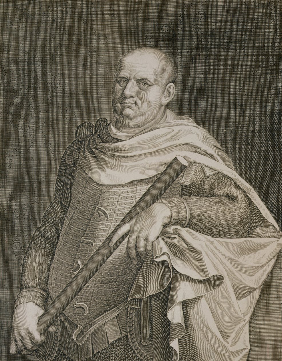 Vespasianus (9-79 n.Chr.) Keizer van Rome 69-79 n.Chr. gegraveerd door Aegidius Sadeler (1570-1629) door Tiziano Vecelli