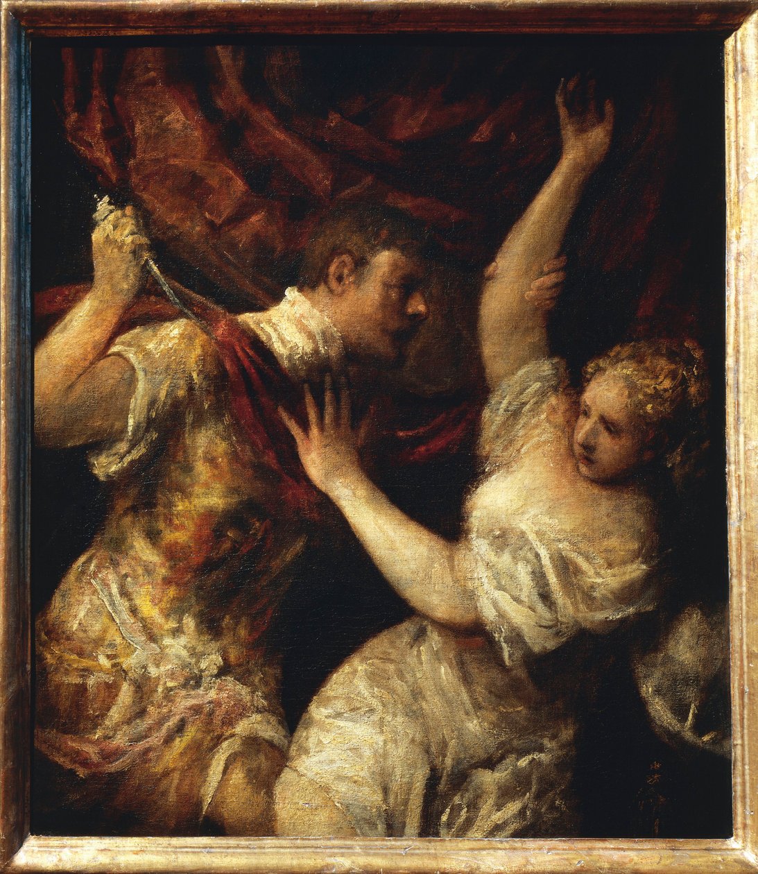Tarquinius en Lucretia door Titian (c.1488 1576)