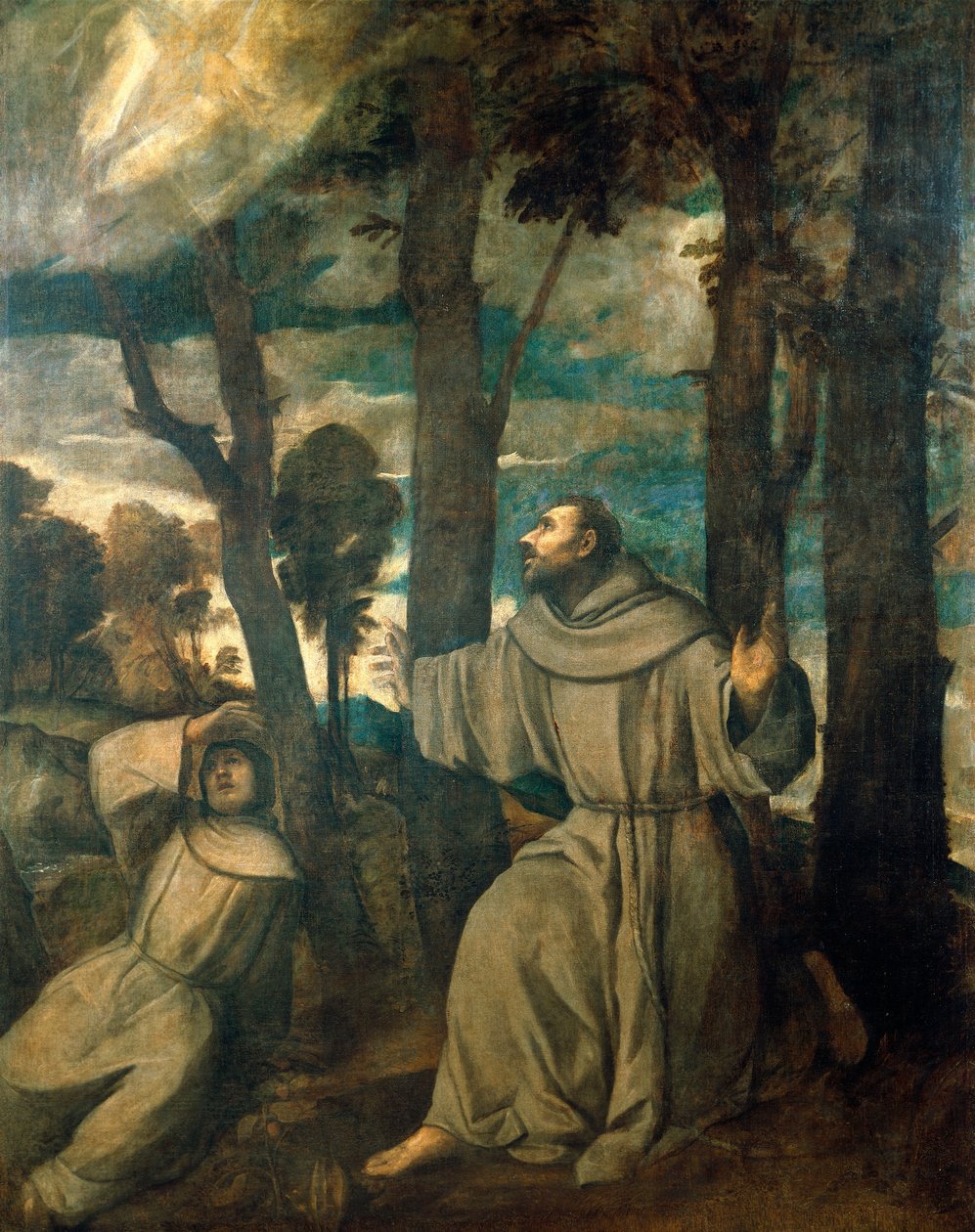 St. Franciscus ontvangt de stigmata door Titian (c.1488 1576)