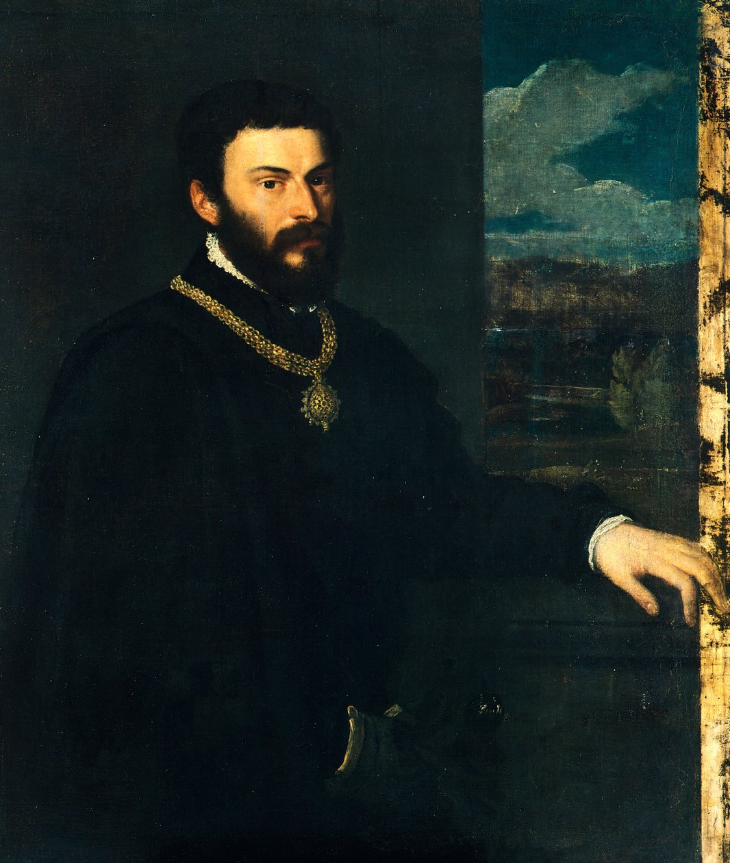 Graaf Antonio Porcia en Brugnega door Titian (c.1488 1576)