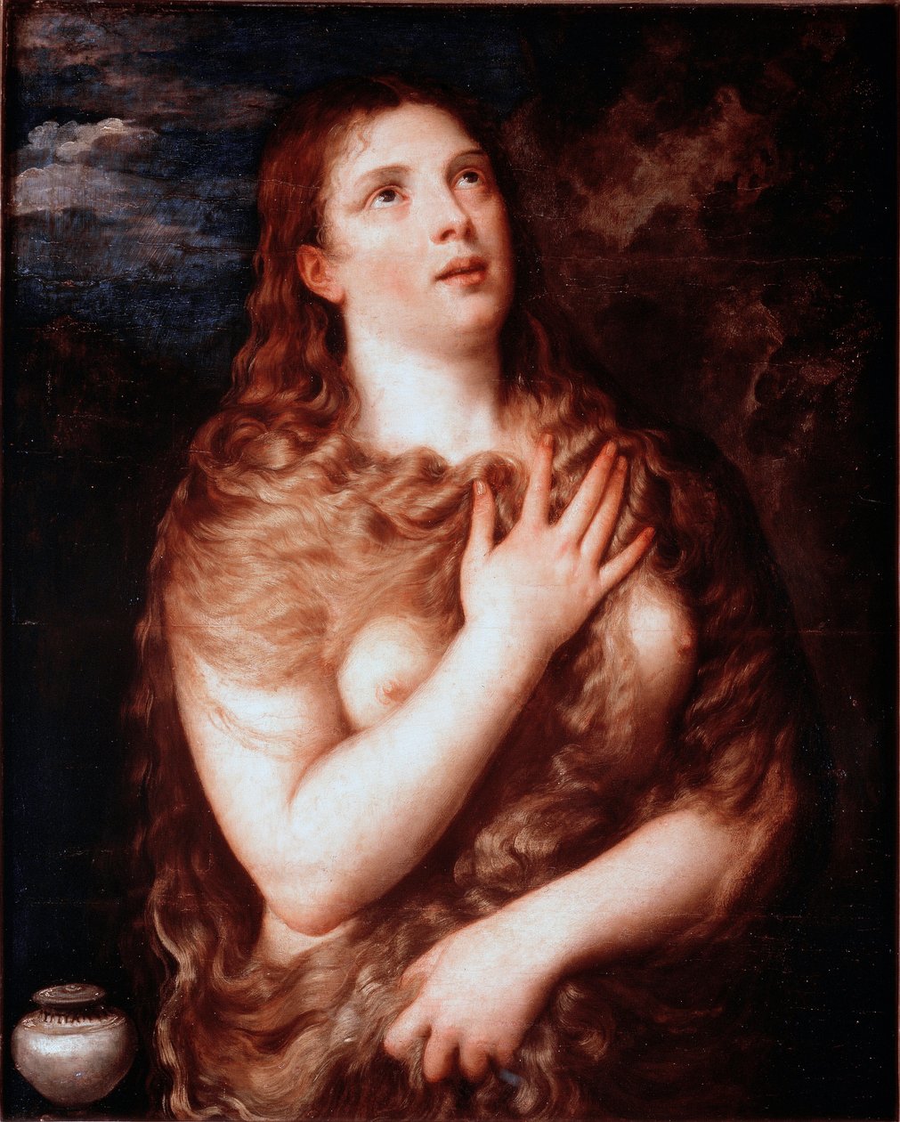 Maria Magdalena in boetedoening door Titian (c.1488 1576)