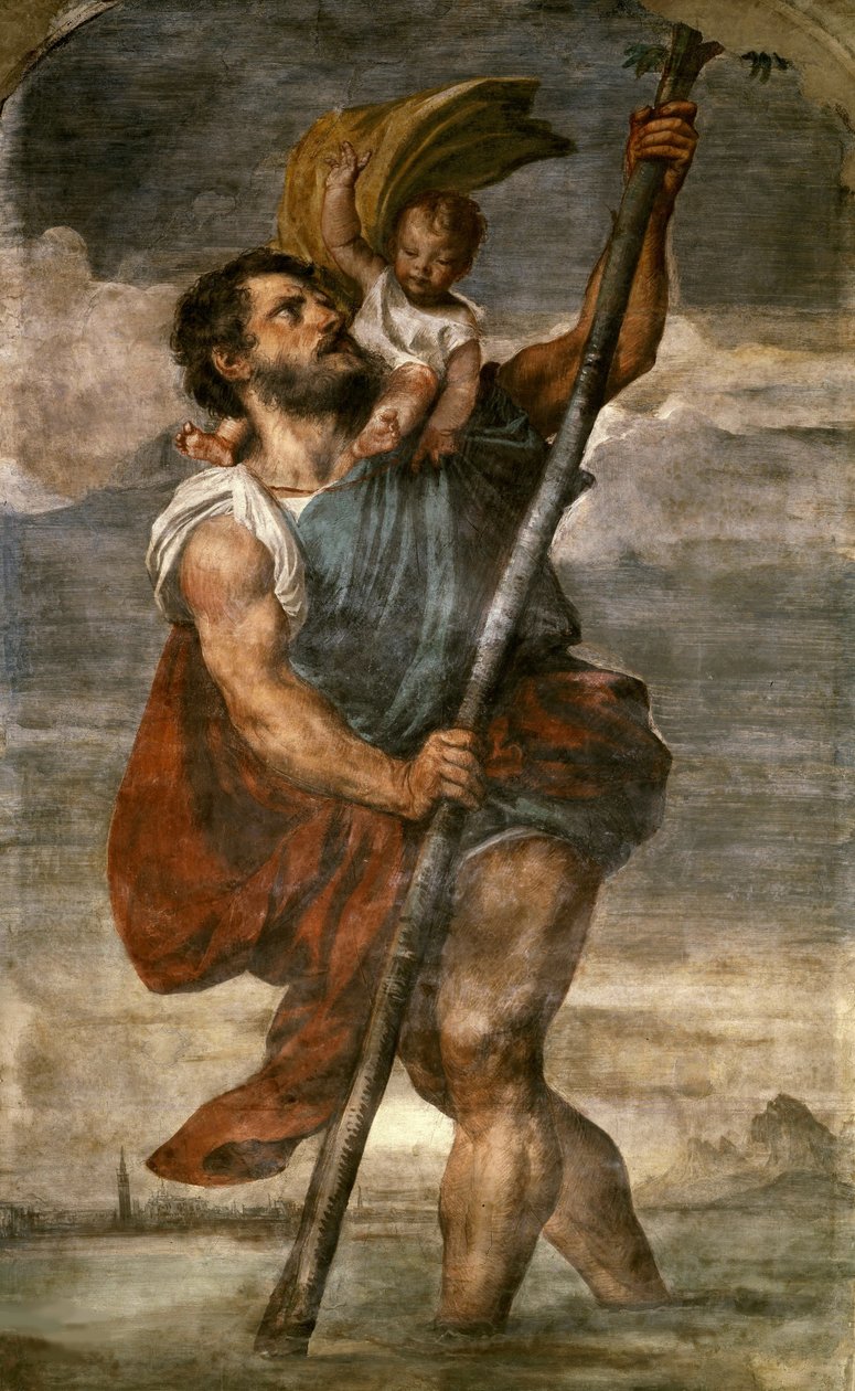 Sint Christoffel, 1523-1524 door Titian