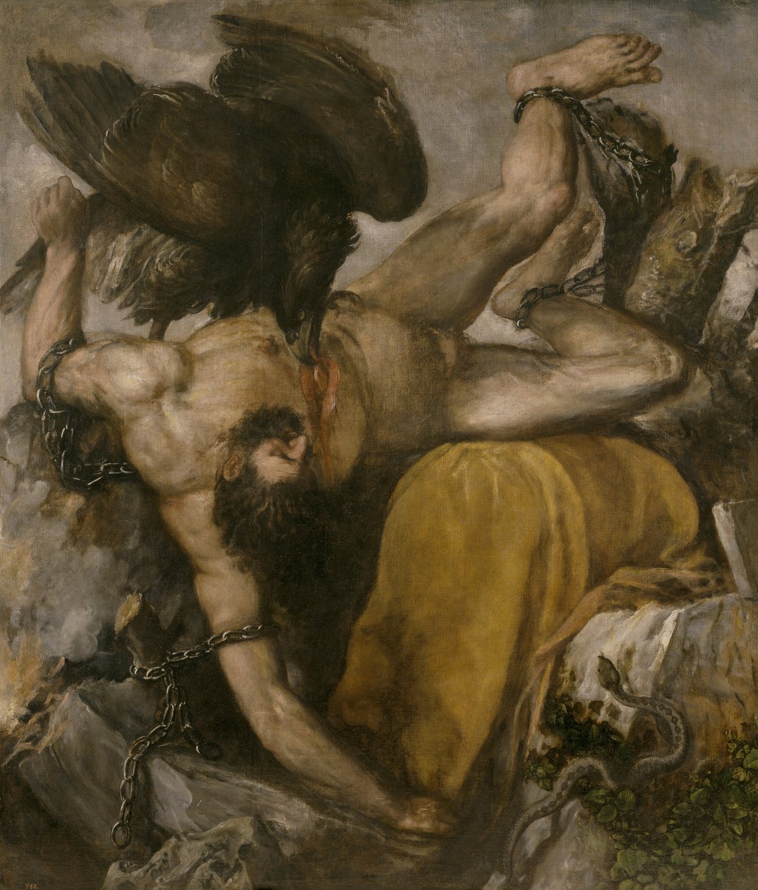Tityos door Tiziano Vecelli
