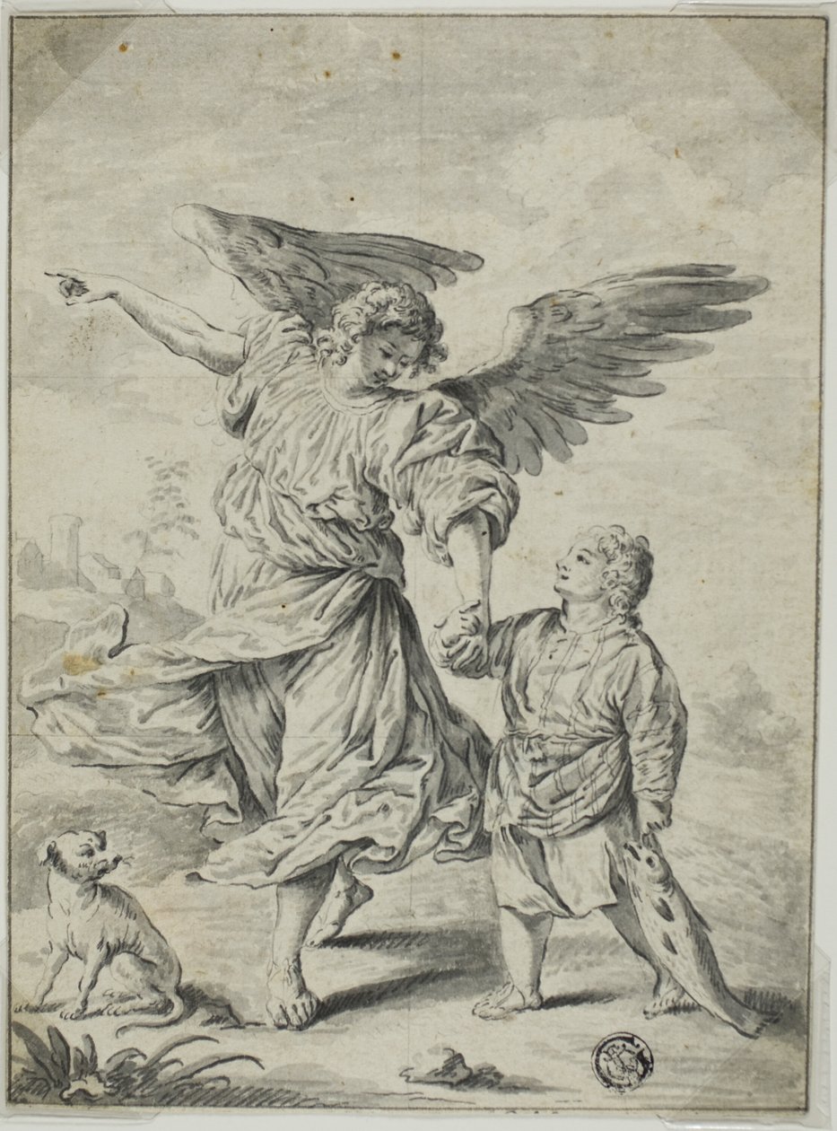 Tobias en de engel door Titian