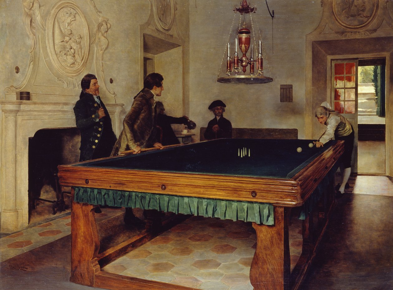 Biljartspel door Tito Lessi