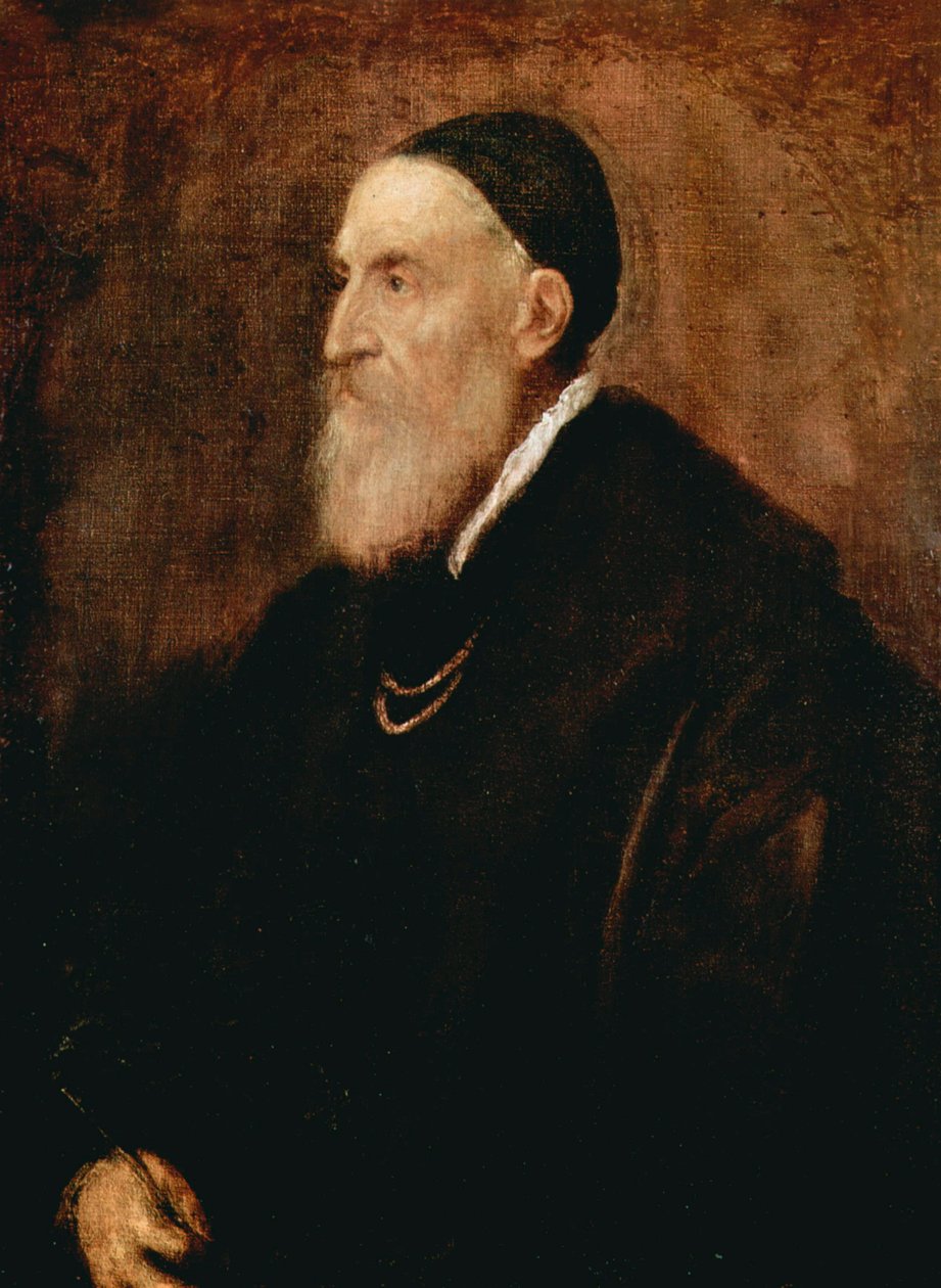 Zelfportret, c1567 door Tiziano Vecelli