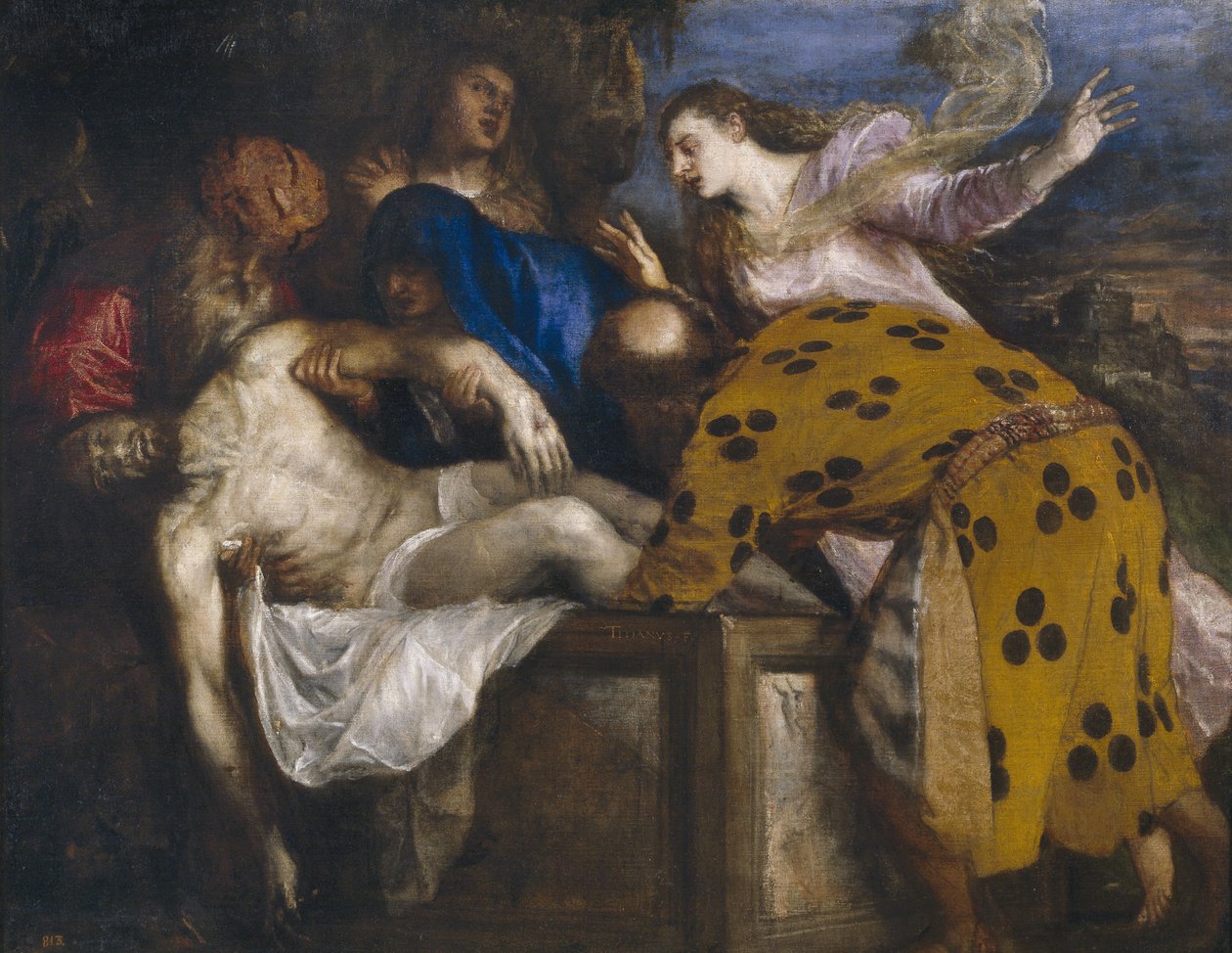 De graflegging van Christus, 1572 door Tiziano Vecelli