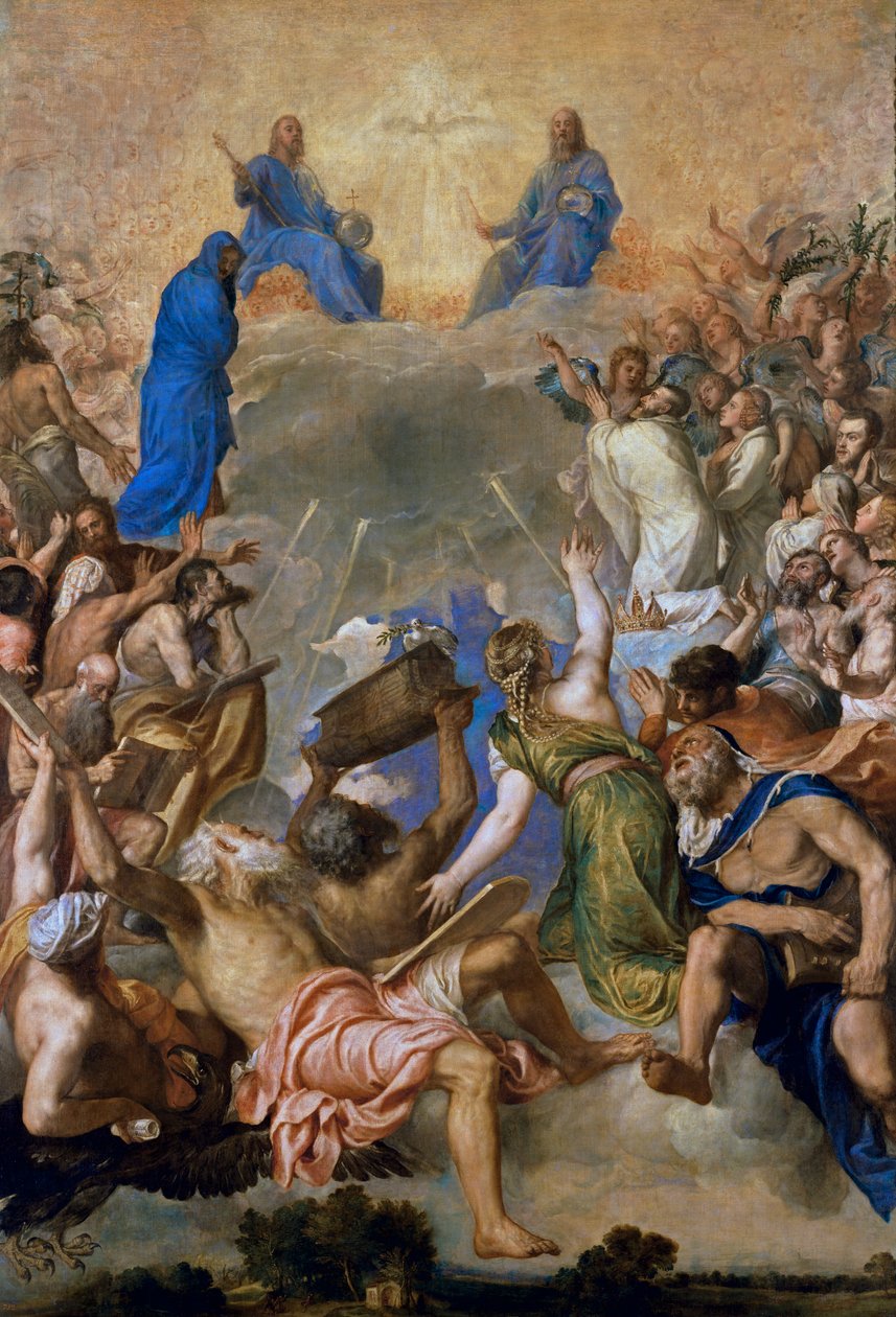 De Heilige Drie-eenheid, 1553-54 door Tiziano Vecelli