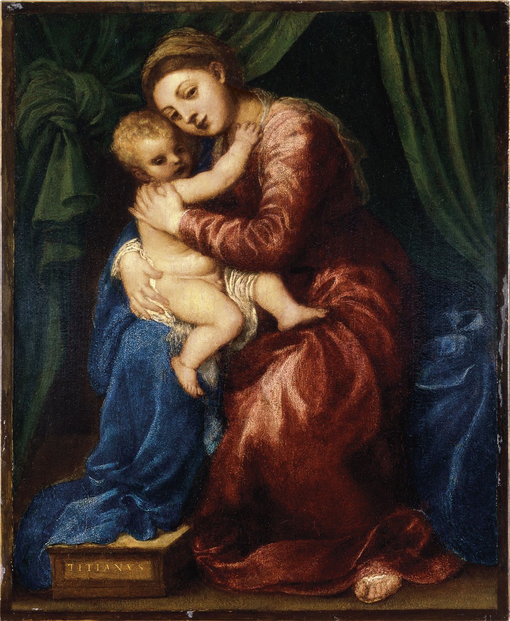 De Maagd en het Kind door Tiziano Vecelli