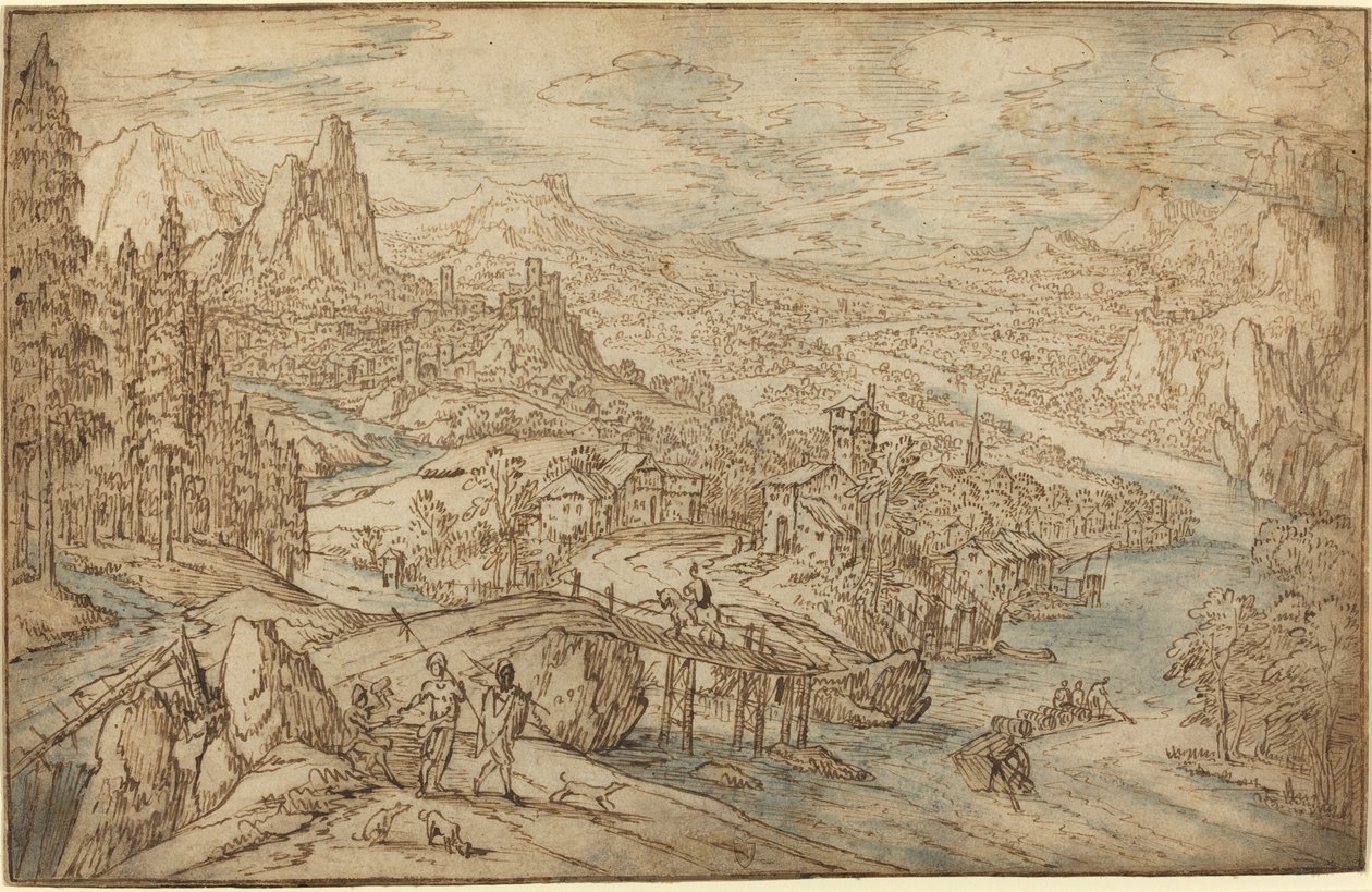 Rivierlandschap door Tobias Verhaecht
