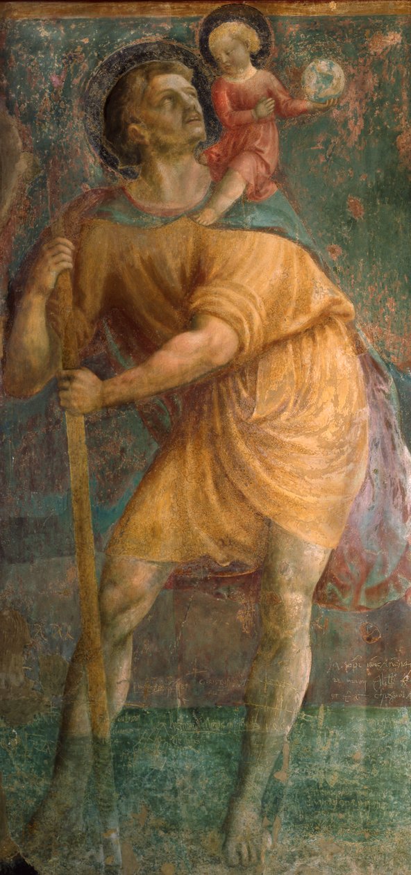 Sint Christoffel door Tommaso Masaccio