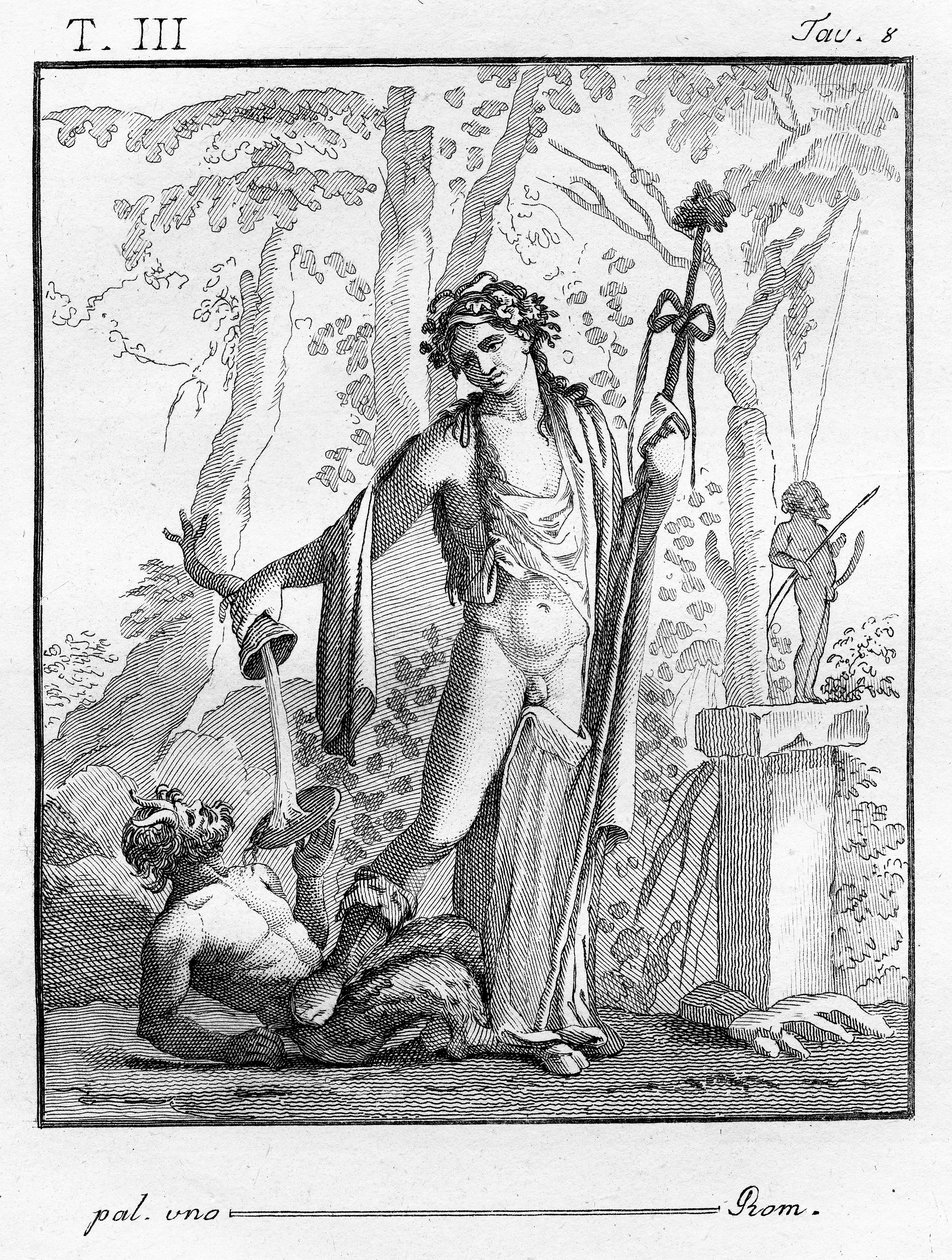 Bacchus met Thyrsus, 1804 door Tommaso Piroli