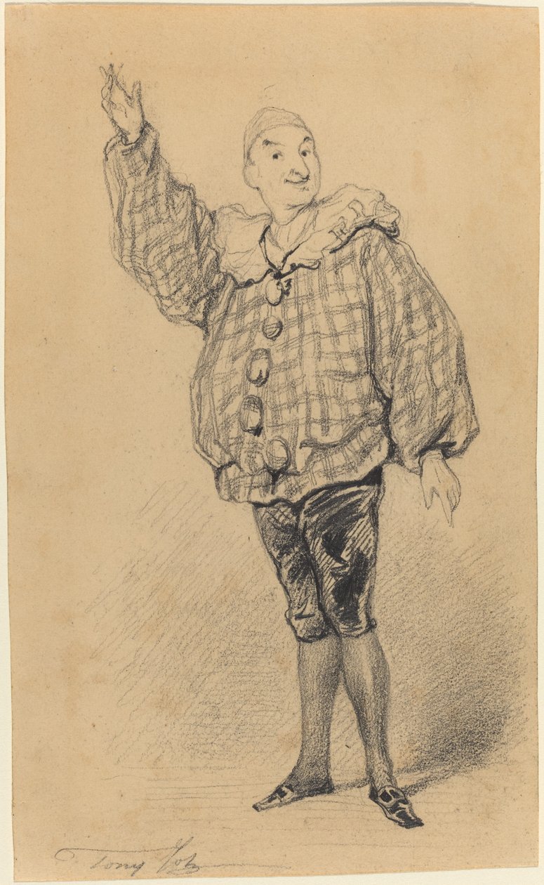 Lepeintre Ainé in de Rol van Paillasse door Tony Johannot